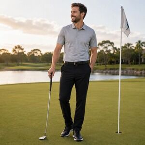 Lululemon Commission Pant Slim Mens 33x30 Black Chino Trouser ABC Golf